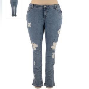 Torrid Light Wash Distressed Denim Blue Jeans Women's Plus Size 20 Casual EUC